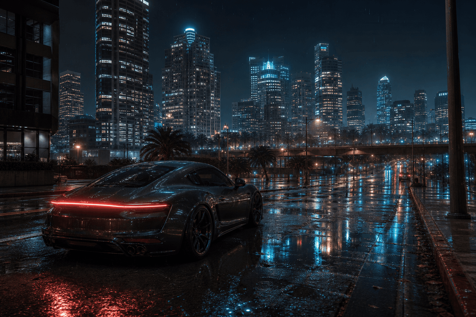 Capture d’une ville de nuit dans FXMP